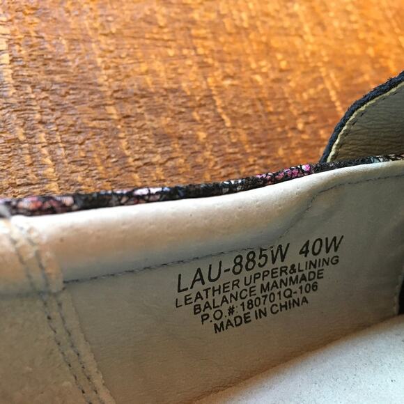 Alegria Lauryn Feather Weight Slip on Loafer Shoe 40 Wide 9.5 - 10 Pink Blue - Picture 7 of 10